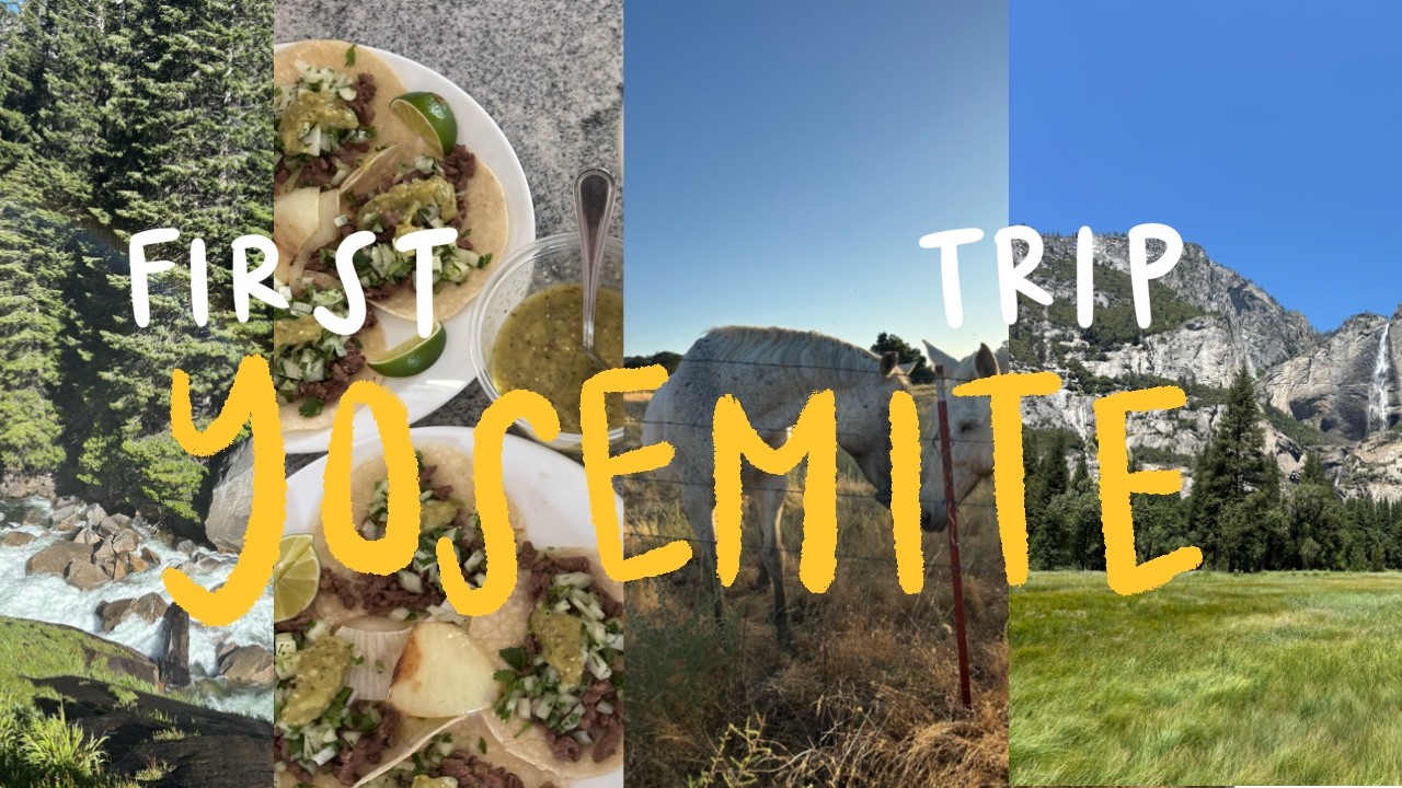 first trip to yosemite! 🌿🥾🌊 | dreamy airbnb, what we ate, paddleboarding, vernal falls hike & etc