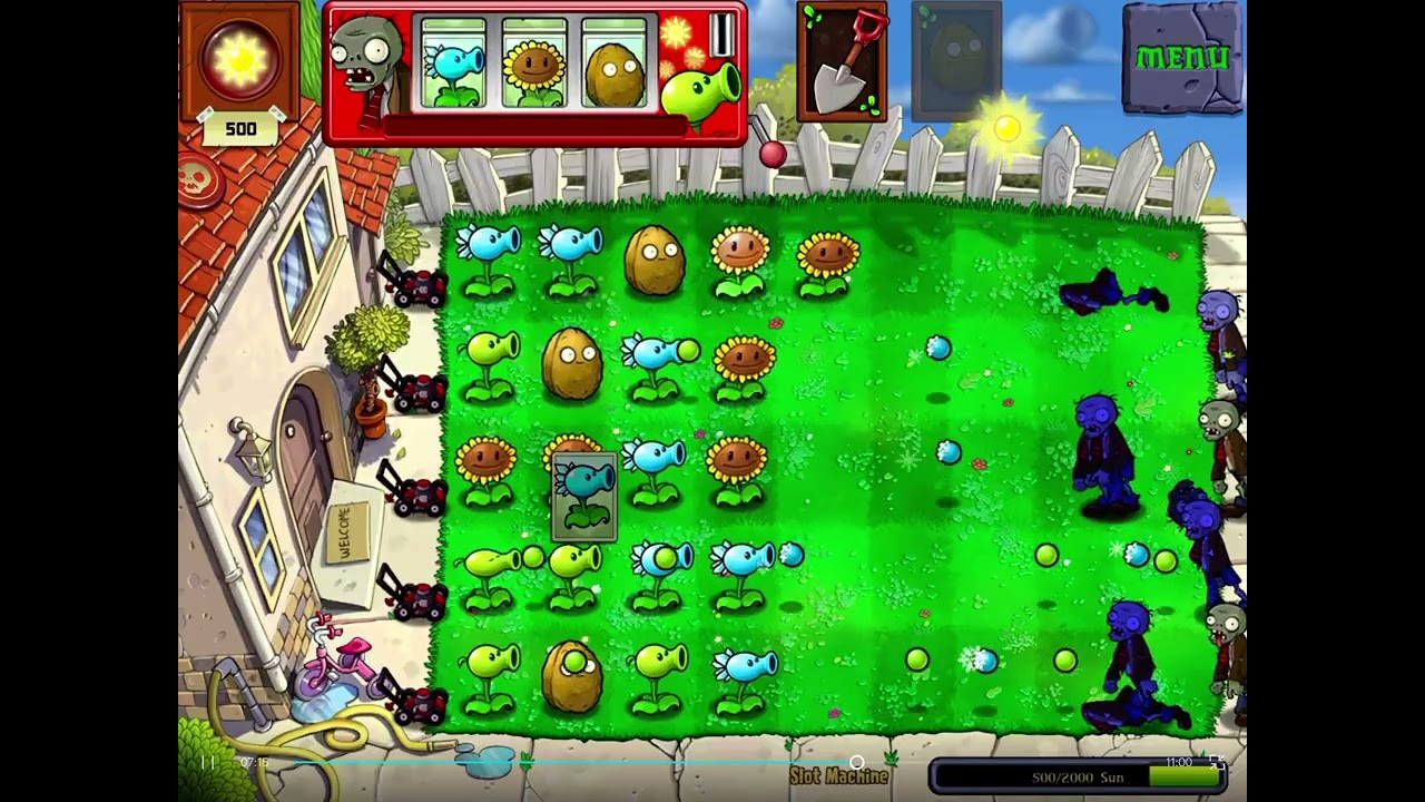 playing pvz mini games again 