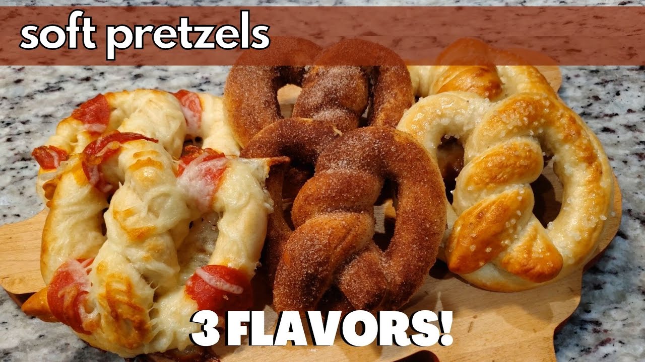 Homemade Soft Pretzels! | 1 dough - 3 flavors!