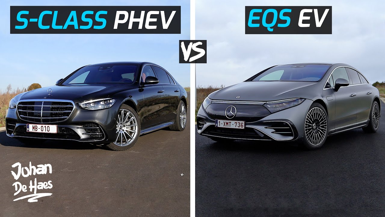 MERCEDES EQS vs MERCEDES S-CLASS PLUG-IN HYBRID - POV DRIVE COMPARISON