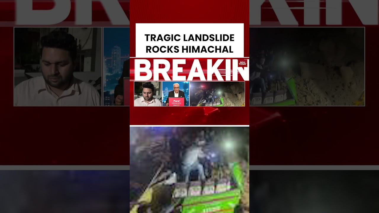Himachal Landslide Horror: Passenger Bus Crushed By Debris In Bilaspur, Rescue Ops Ongoing #news