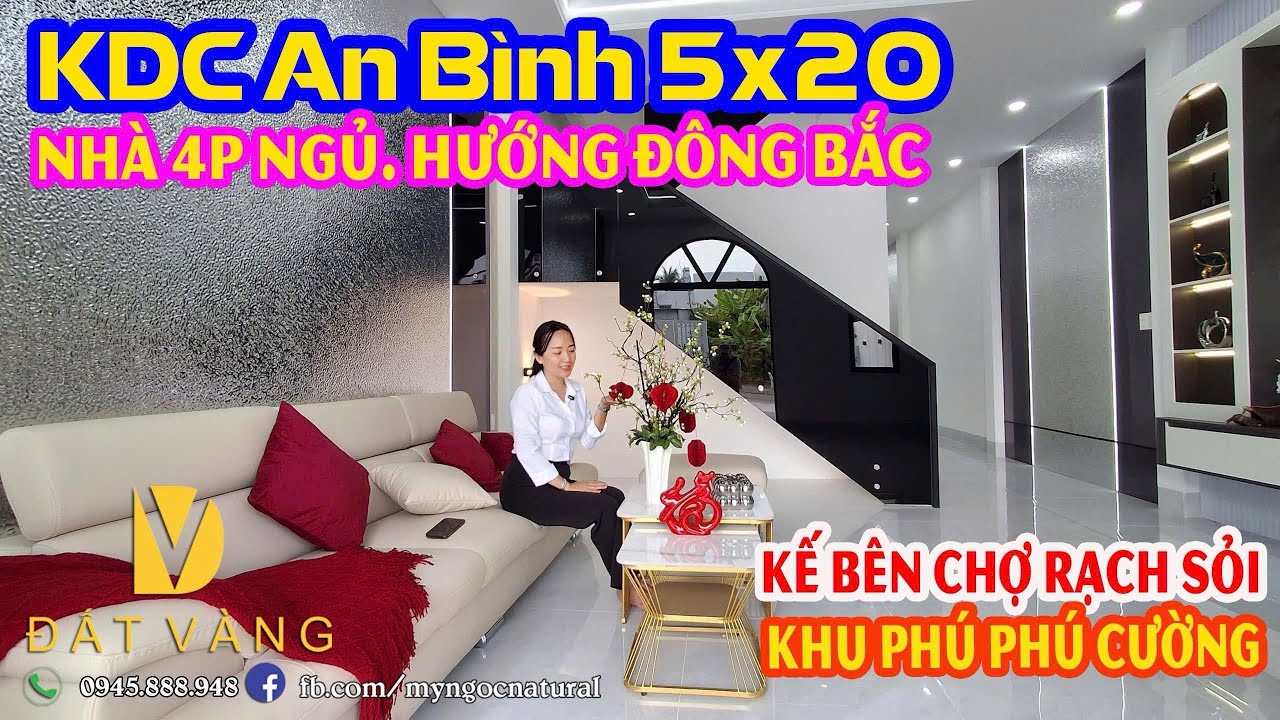 KDC An Bình nhà mới 100% 4 phòng ngủ. Hướng đông bắc. Giá 2t960 còn thương lượng và hỗ trợ bank. 