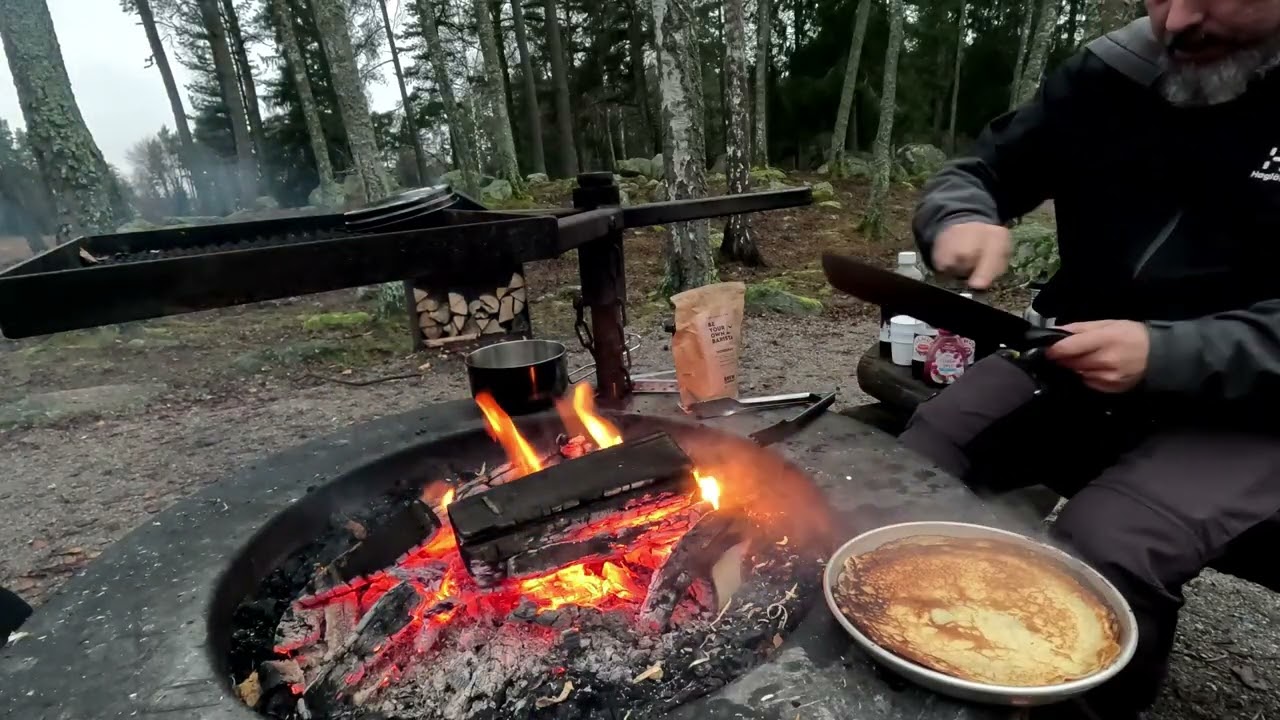 Kränglan Hike   Pannkakor över öppen eld