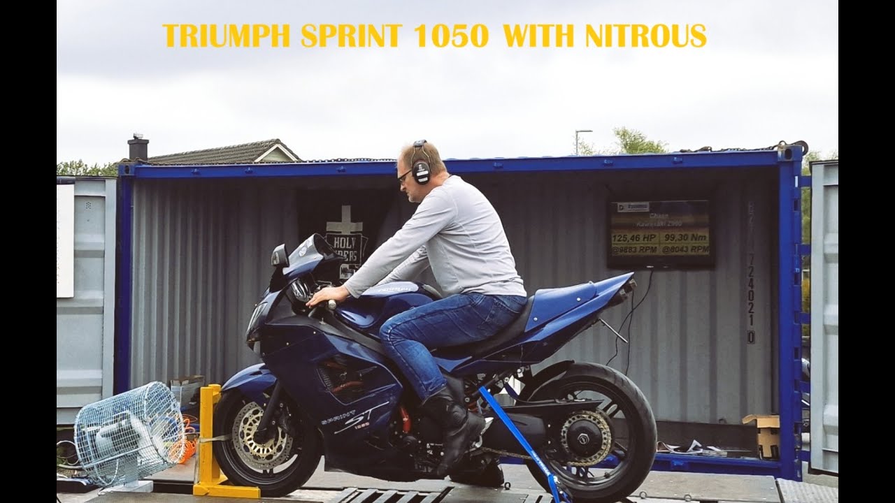 Triumph Sprint ST 1050 Dyno with and without nitrous.