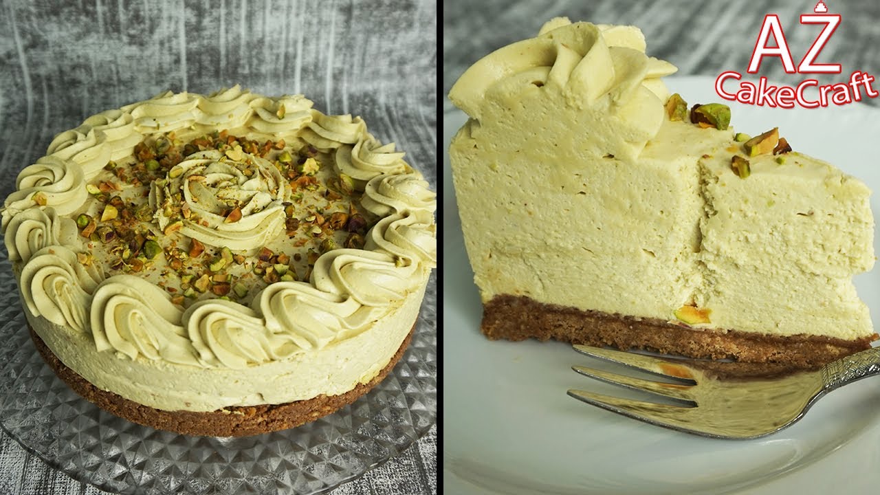 No-Bake Pistachio Cheesecake l Sernik pistacjowy na zimno