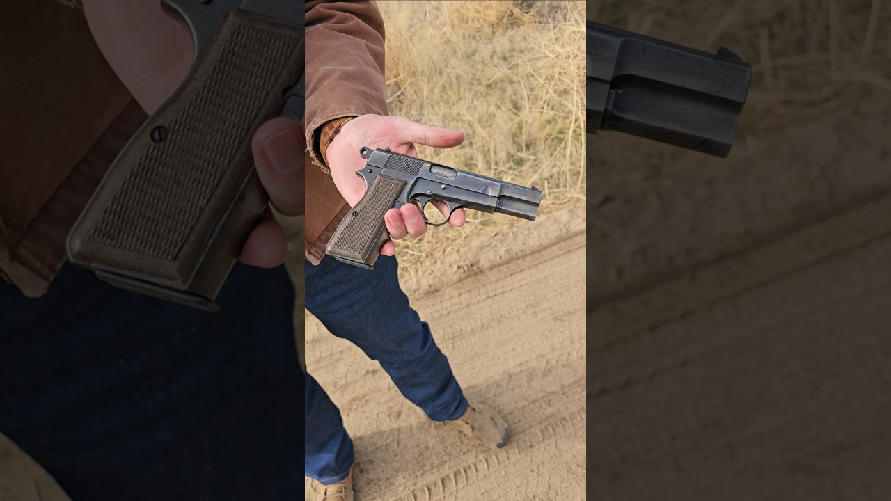 FN German Produced Hi Power from 1943 #fnhipower #hipower #German #1943 #9mm #handgun #shoot #shorts