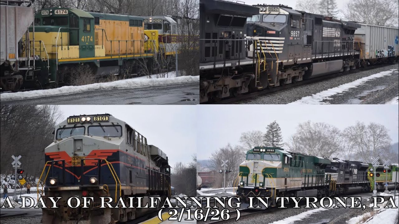 A day of railfanning in Tyrone, PA ( 2/16/26 )
