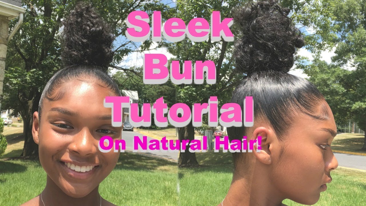 NATURAL SLEEK BUN TUTORIAL | BOYFRIEND VOICE OVER!