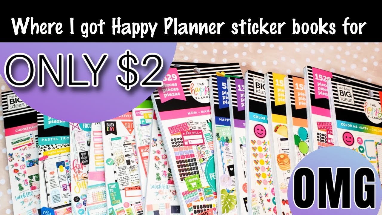 OMG 🤯 $2 Happy Planner Sticker Book Haul! I'll tell you where to get them!