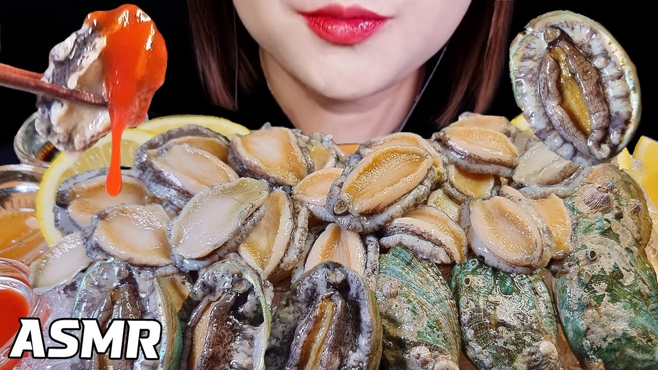 ASMR RAW ABALONE 전복회 리얼사운드 먹방 REAL SOUNDS MUKBANG | Milly Asmr