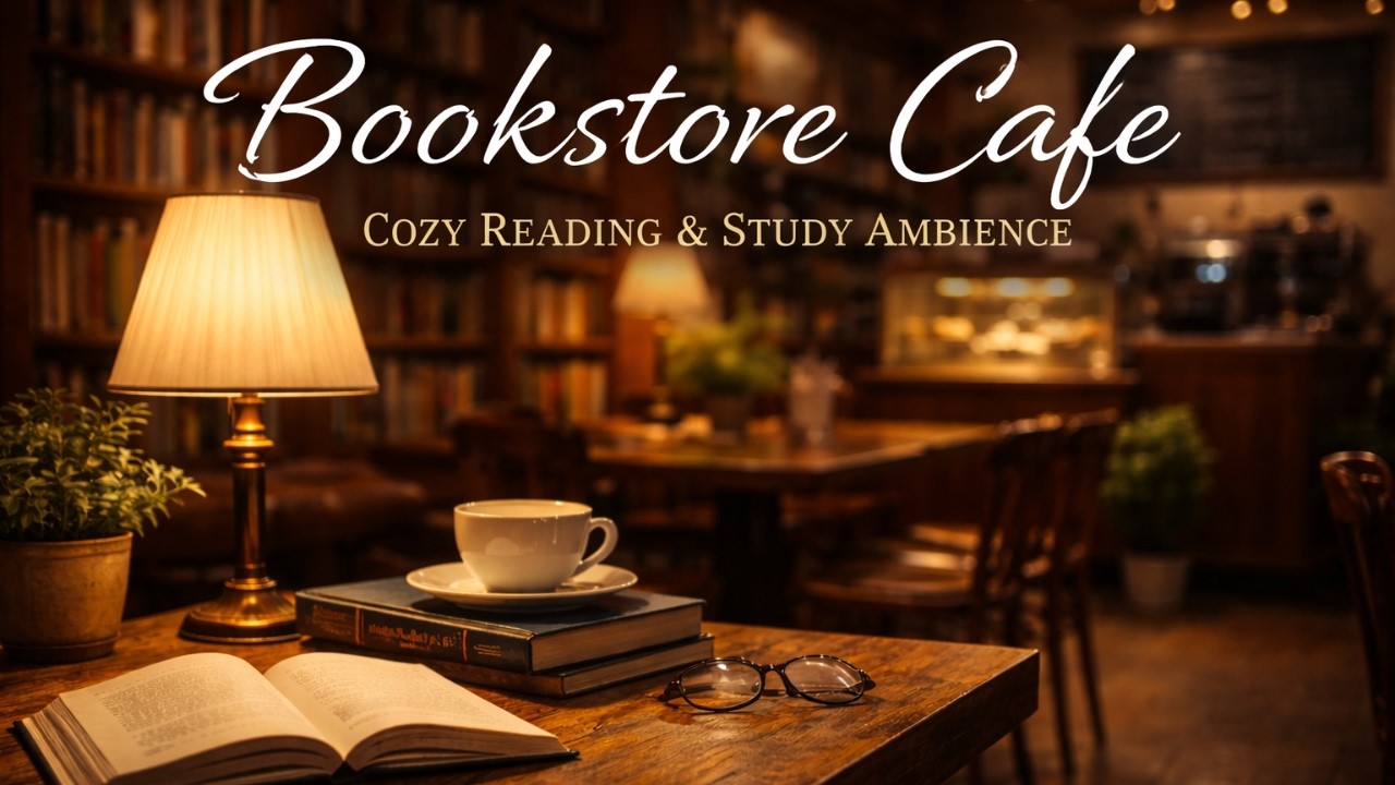 Bookstore Cafe ☕📚 Cozy Reading & Study Ambience | Relaxing Background Music for Focus