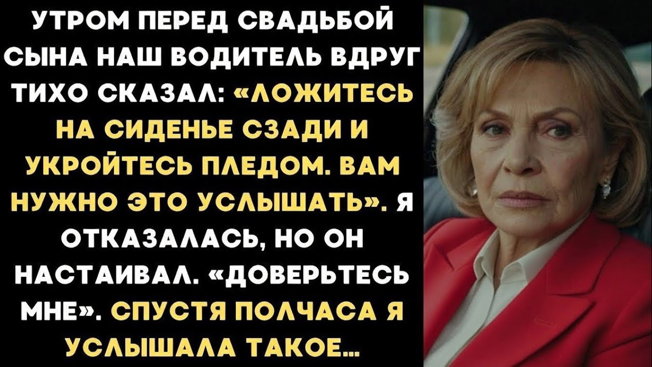 Перед свадьбой сына наш водитель шепнул: «Спрячьтесь под плед и слушайте.