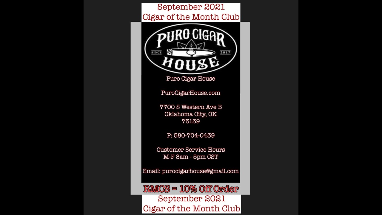 PuroCigarHouse.com Cigar of the Month Club September 2021