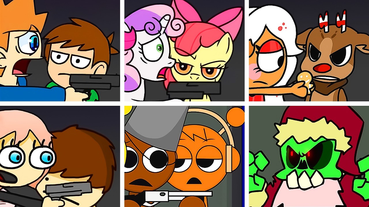 FNF ZANTA Compilation | My Little Pony Vs Sprunki Vs Caillou Vs Dandy's World Vs OG (Zanta Covers)