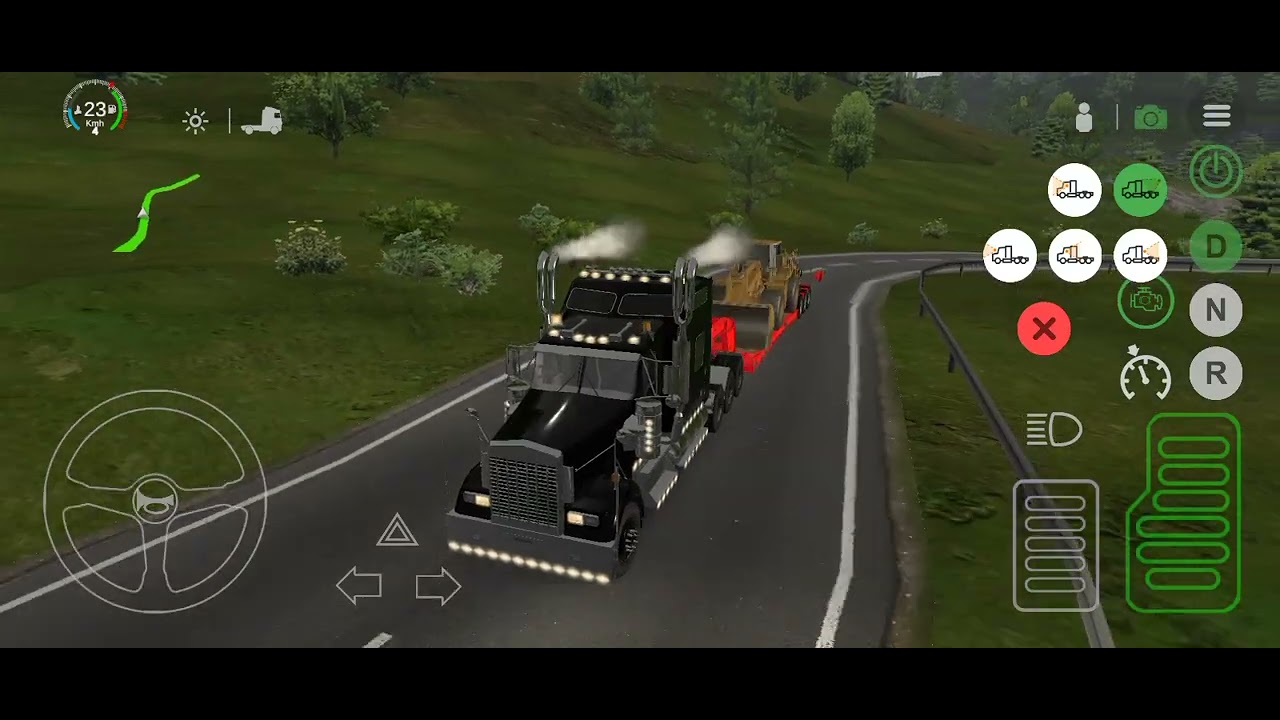 Kenworth W900 8x6 600 caballo c15 subiendo las montañas 