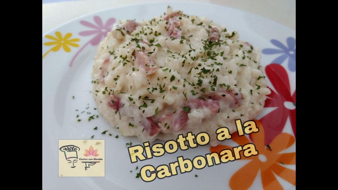 RECETA MAMBO, Risotto a la Carbonara. Robot de Cocina Cecotec.