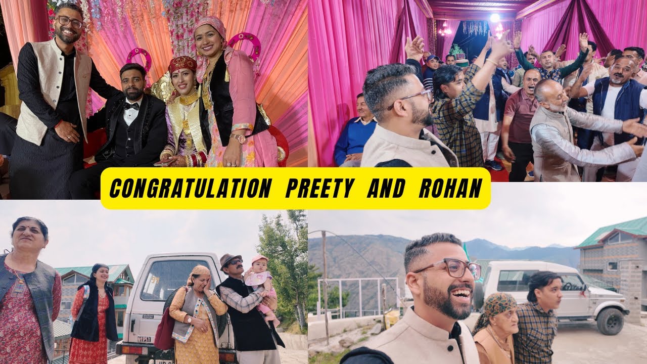 Congratulations Preety And Rohan // Reception Party In Village  // Pure Village Mai Celebration