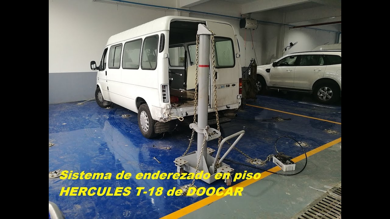 SISTEMA DE ENDEREZADO EN PISO HERCULES T-18 de DOOCAR   INSTALACIÓN Y USO - PSG AUTOMOTRIZ