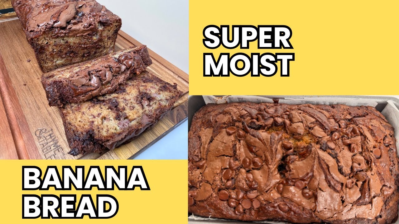 Super Moist Chocolate Chip Banana Bread | Easy Homemade Recipe