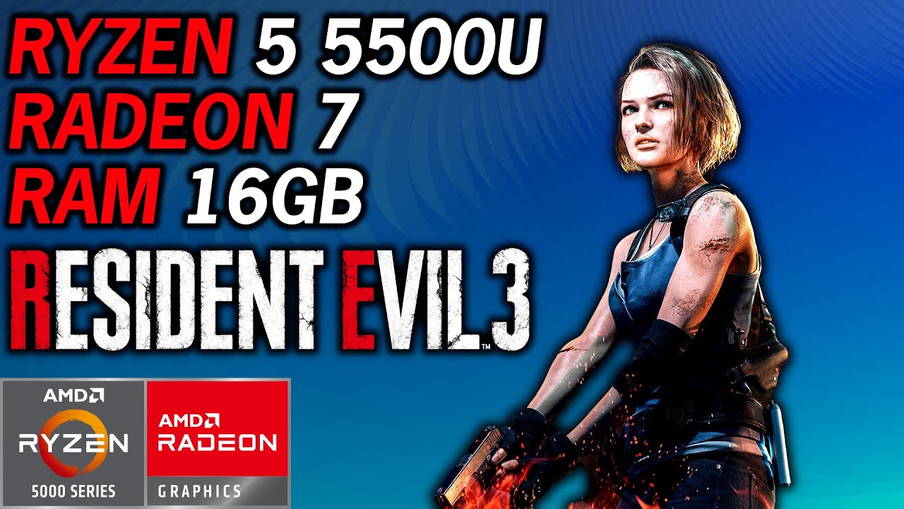 Resident Evil 3 | AMD Ryzen 5 5500U Radeon 7 Graphics 16GB DUAL CHANNEL RAM 1080P Performance Test