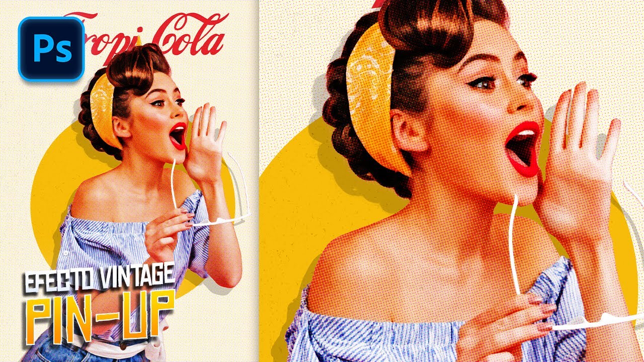 Efecto de Impresión Vintage Pin Up en Photoshop