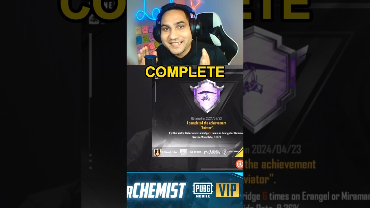 Как получить достижение &laquo;Авиатор&raquo; #pubgmobile #pubgshorts #pubgachievements