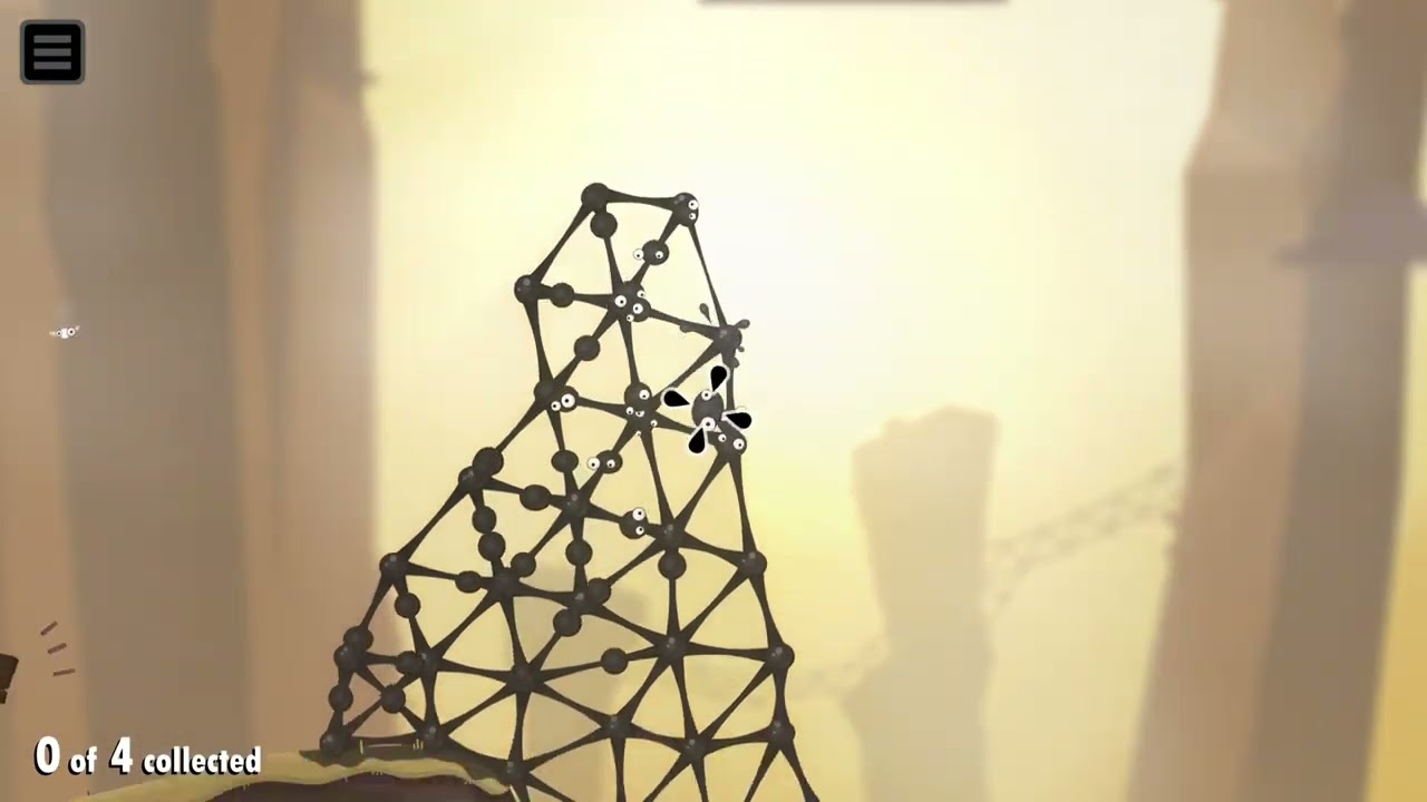 World Of Goo 2 (Chapter 2 - Leaning tower) - Moves OCD (82 Moves)