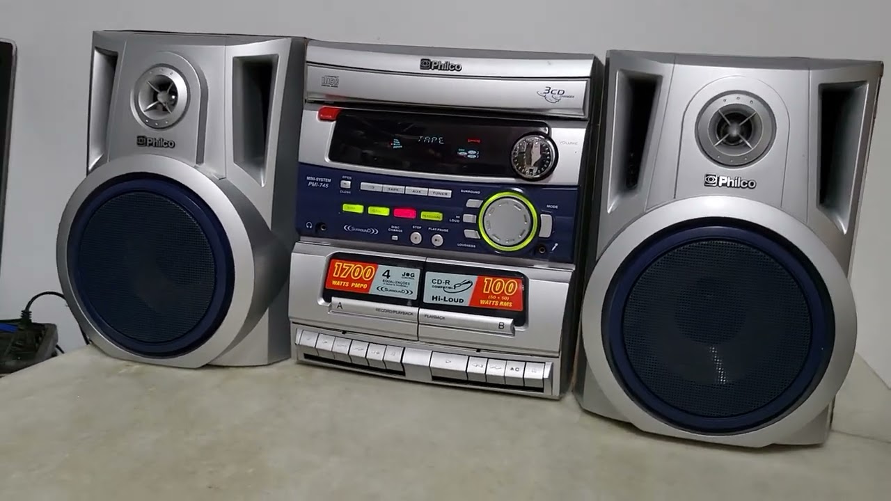 Mini System Philco PMI-745 Stereo 3 Cds Tape Deck Auxiliar