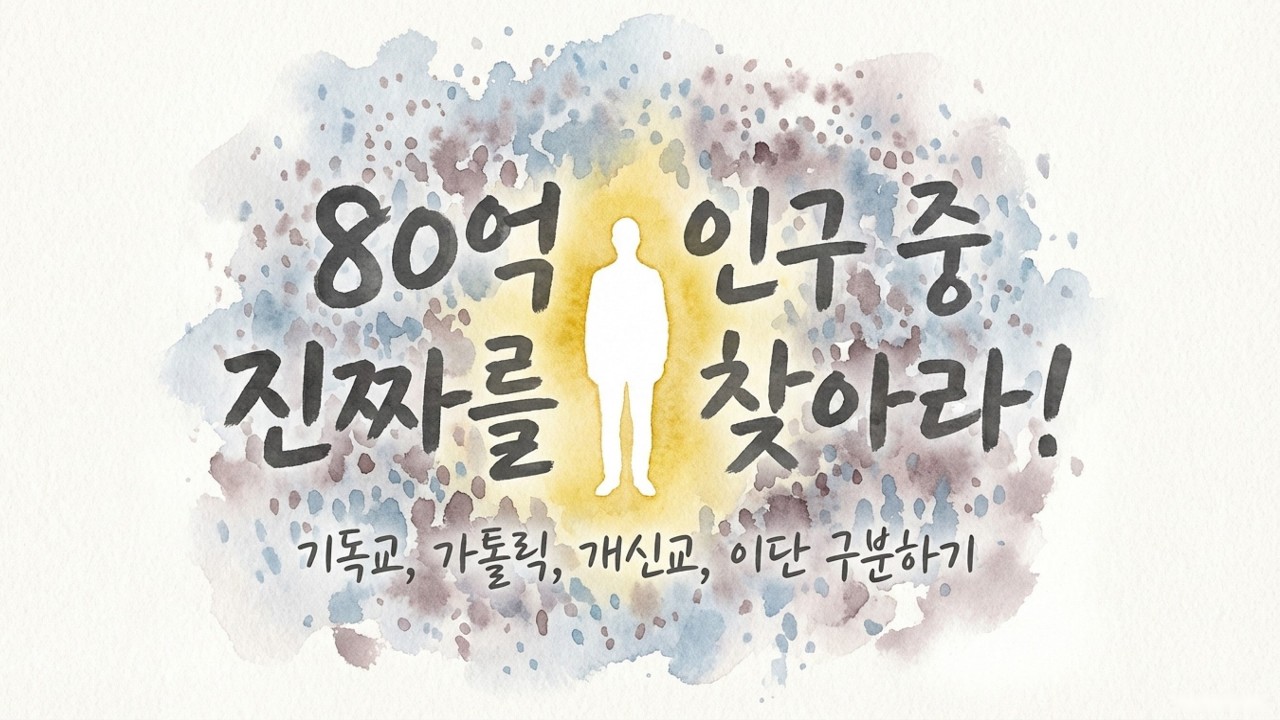 80억 인구 중 진짜를 찾으라! // 삼위일체 시리즈(1)
