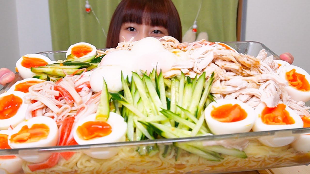 【大食い】[咀嚼音] 冷やし中華12人前 [ASMR]