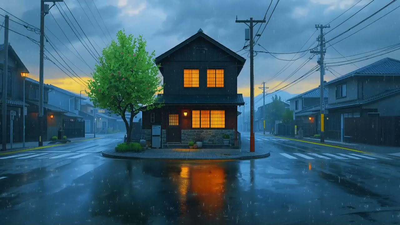 Rainy Café Ambience 🌧️ Soft Lofi Beats for Focus & Relax