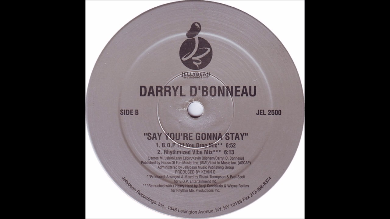 Darryl D'Bonneau - Say You're Gonna Stay (Rhythmized Vibe Mix)