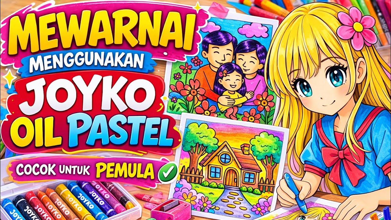 [KOMPILASI VIDEO] MEWARNAI MUDAH DAN SIMPLE COCOK UNTUK PEMULA | MENGGUNAKAN CRAYON JOYKO OIL PASTEL