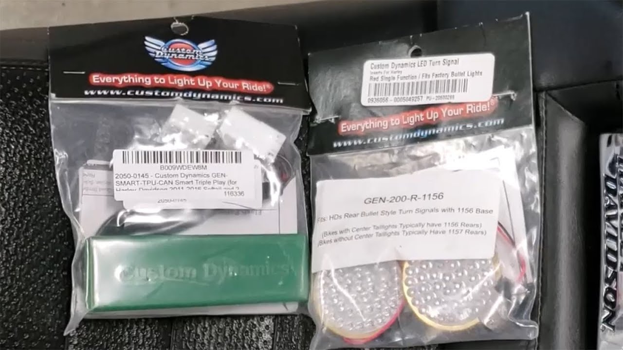Custom Dynamics Triple Play installation on Harley Dyna