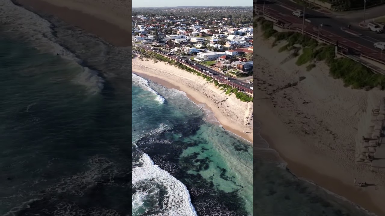 Beautiful coastline of Perth✨ This is amazing drive overlooking the white sand turquoise beaches.