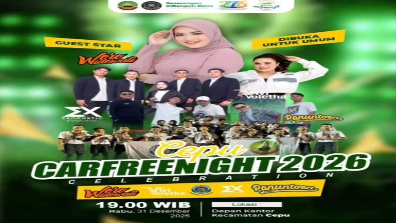 Live Cepu Carfree Night 2026 Di Depan Kantor Kecamatan Cepu - Blora - Jawa Tengah