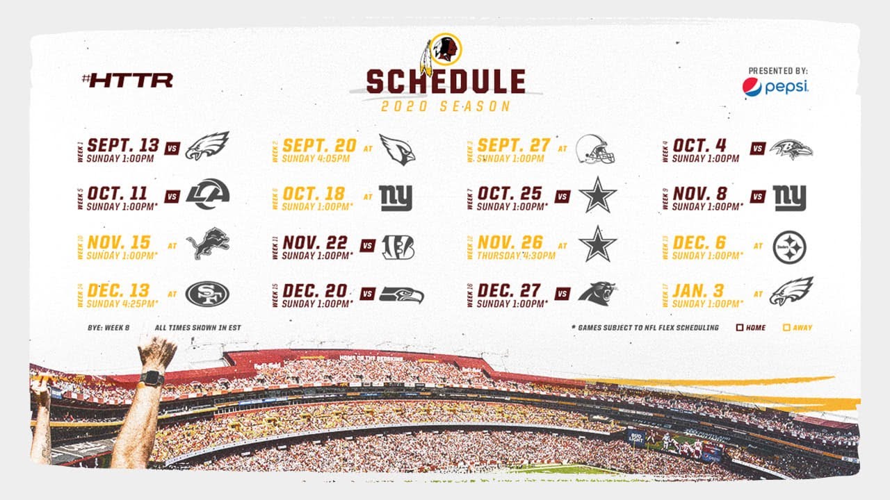 Washington Redskins' 2020 Schedule: Game-By-Game Preview & Predictions