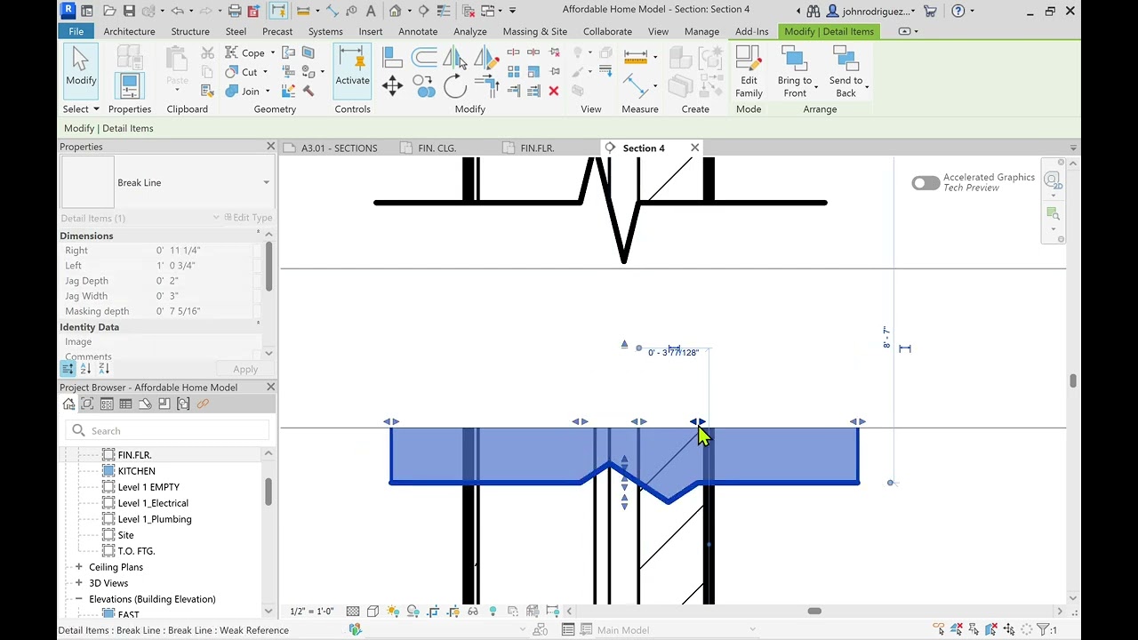 Section Break Lines