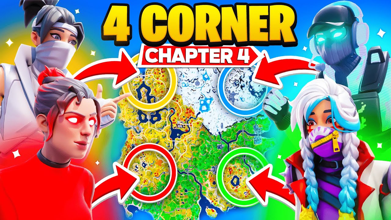 Fortnite 4 CORNER Challenge! (chapter 4)