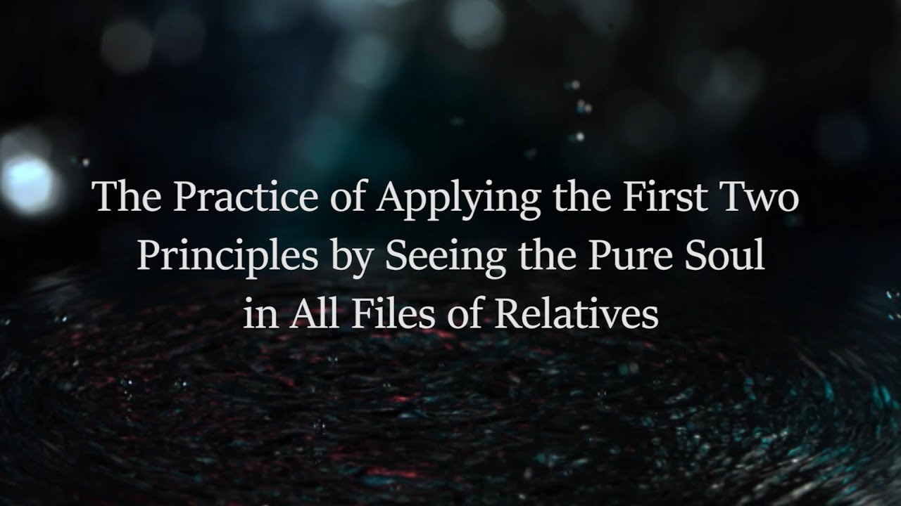 The Practice of Applying the First Two Principles by Seeing the Pure Soul in All Files of Relatives