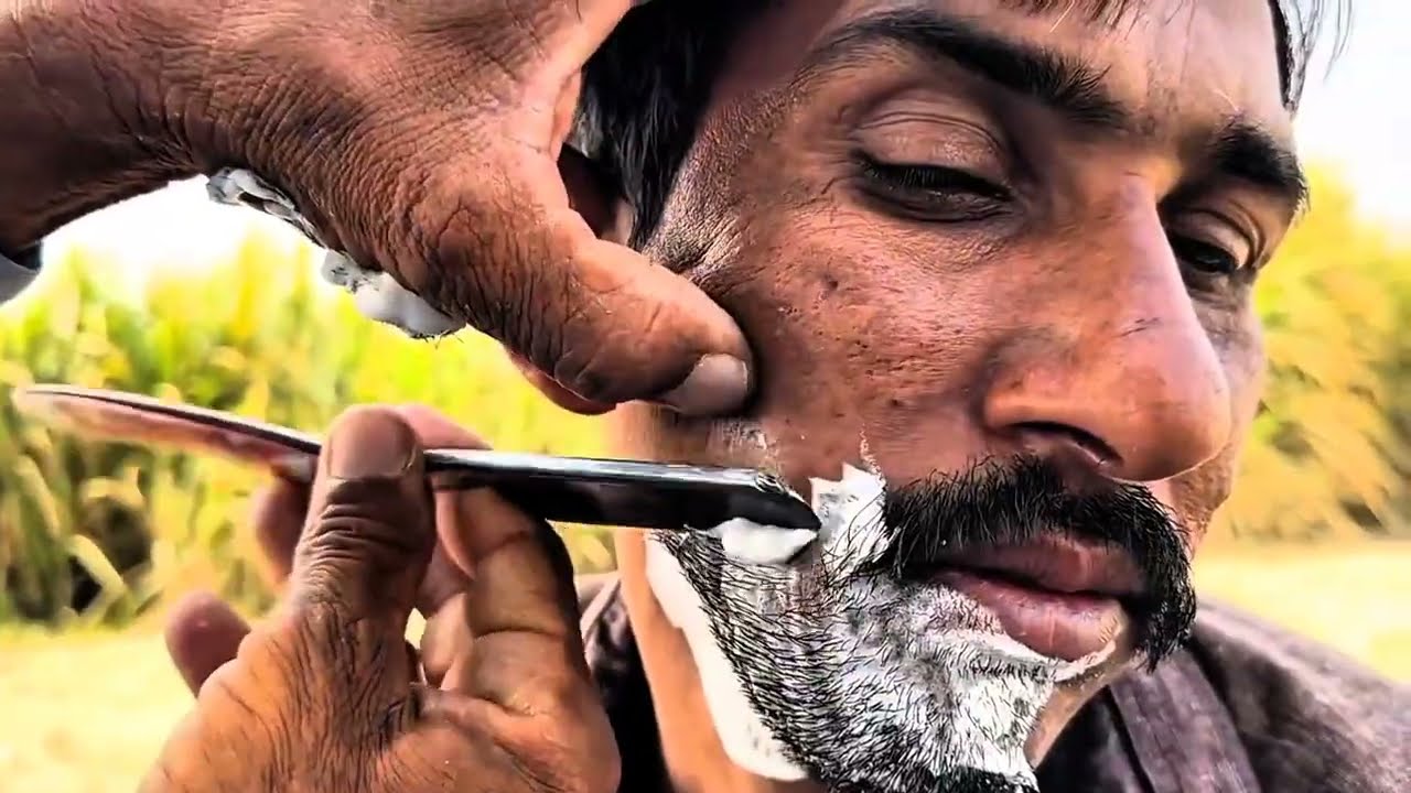 30 Year Old ASMR Fast Shaving With Old Barber | Mind Relaxing Video
