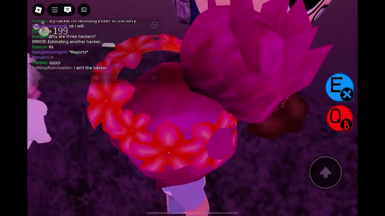 A hacker hack cream puff role-play in roblox and with my friend name T7NKY