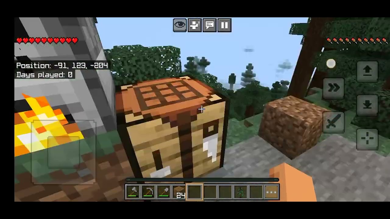 Bermain minecraft bedrock edition seru banget sampe hp ku nge lag