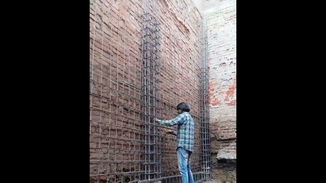 Basement wall structure #viralvideo #construction #viralshorts #Basement plans#tranding