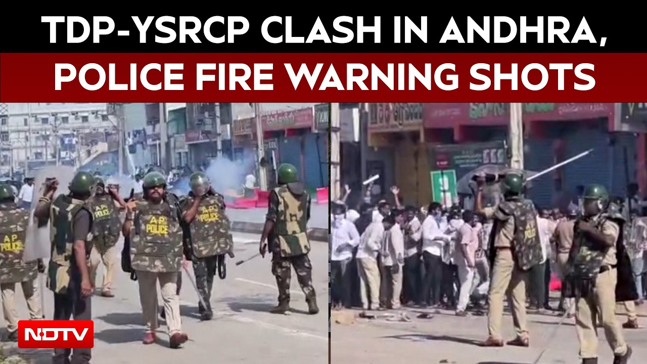 Andhra Pradesh Violence | Andhra Pradesh: Police Fire Warning Shots As TDP, YSRCP Workers Clash