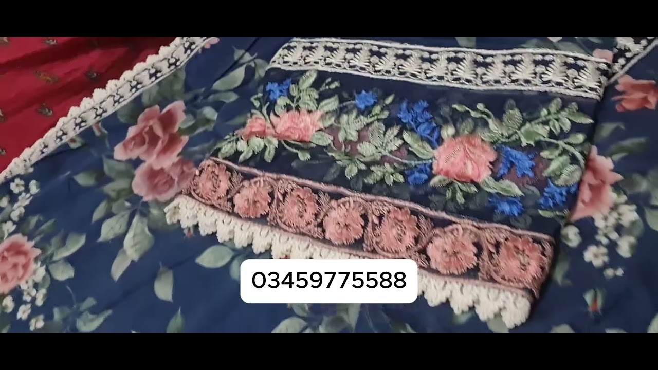 Zainab Chottani Lawn 2025 | Blue Embroidered Suit with Chiffon Dupatta  #dress Azeema Shaazad