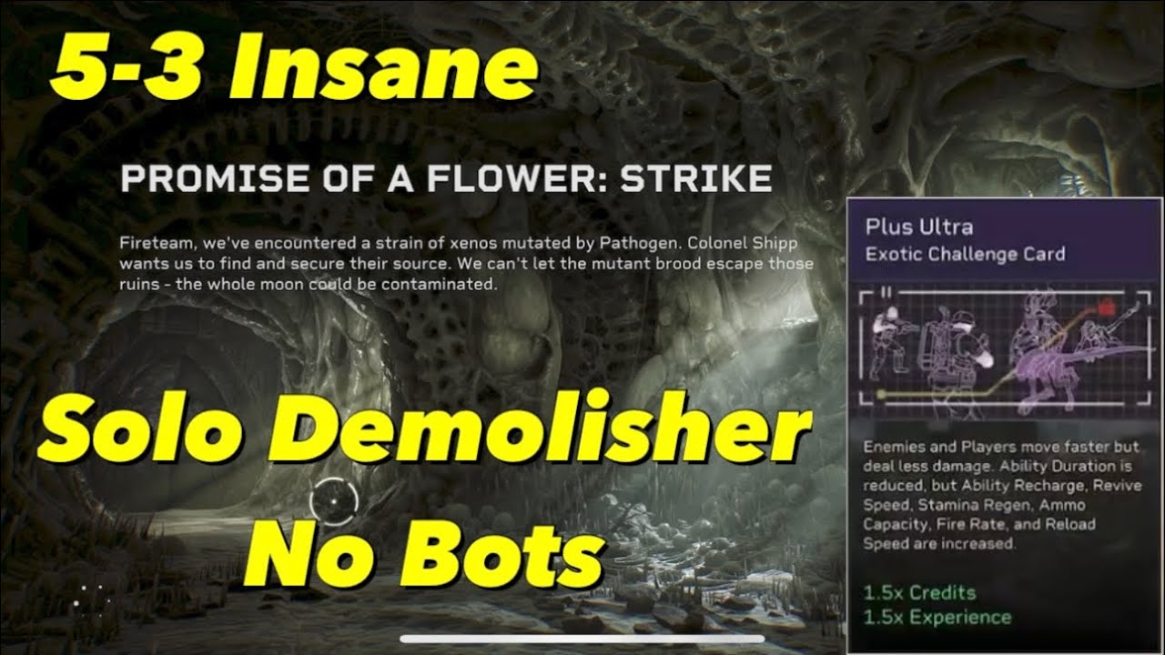 5-3 Strike Insane Solo No Bots. Queenslayer! Aliens Fireteam Elite