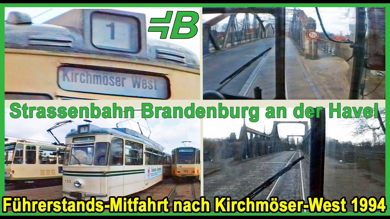 Straßenbahn Brandenburg an der Havel  - mit dem Gotha Zug nach Kirchmöser-West zu Ostern 1994