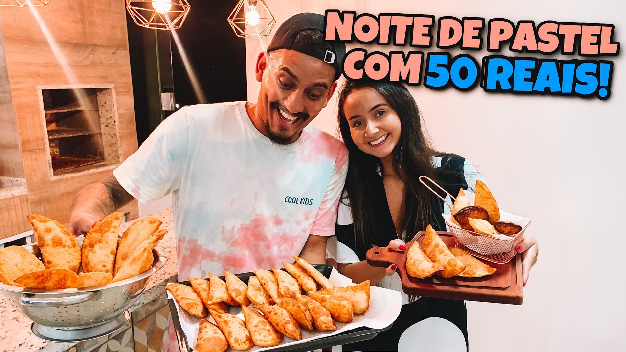 NOITE DE PASTEL COM 50 REAIS! *4 sabores*