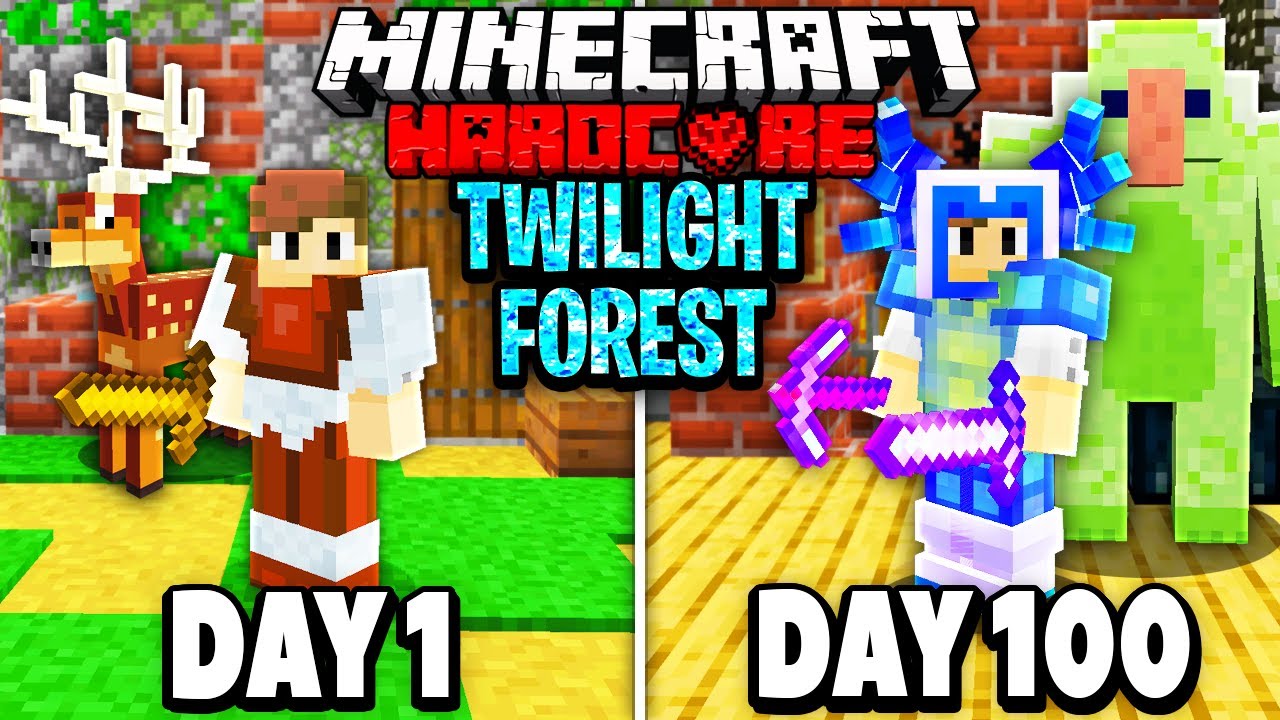 I Survived 100 Days in the TWILIGHT DIMENSION in HARDCORE Minecraft...